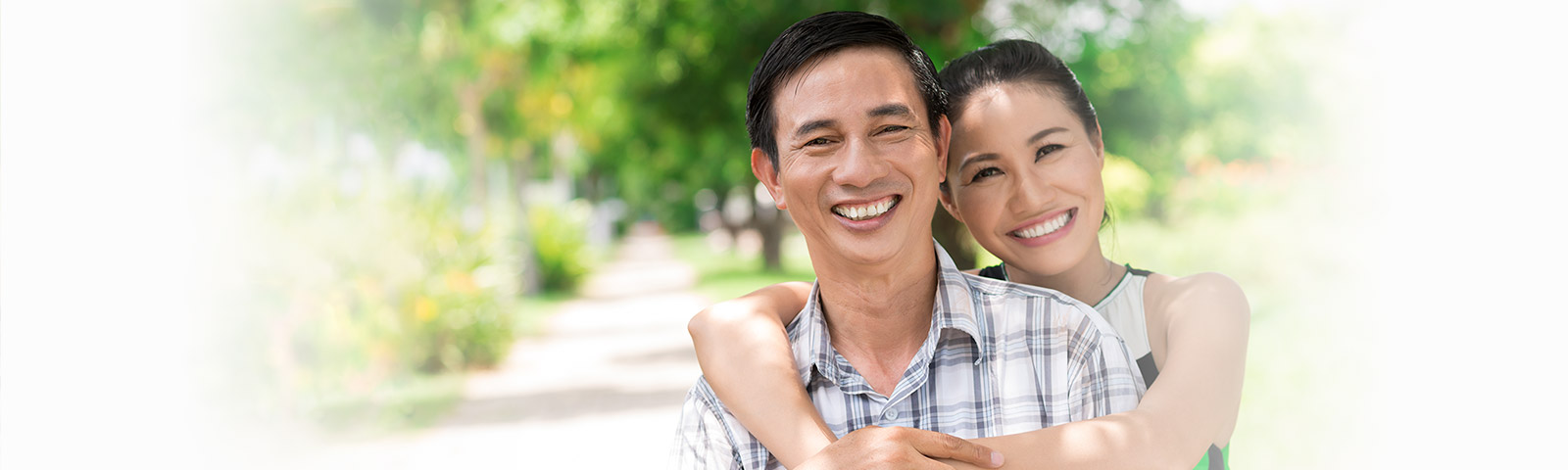 happy Vietnamese couple smiling