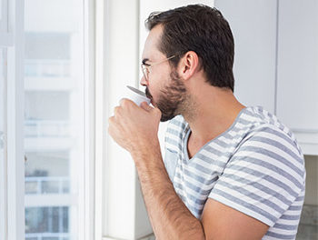 Man listening to lonely songs