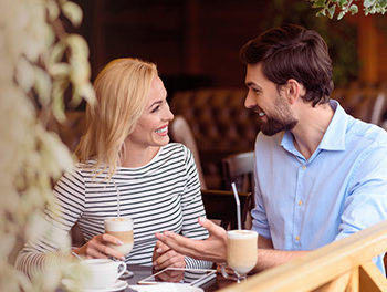 Couple on a lunch date in Atlanta