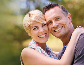 smiling couple in love