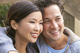 Attractive Asian couple
