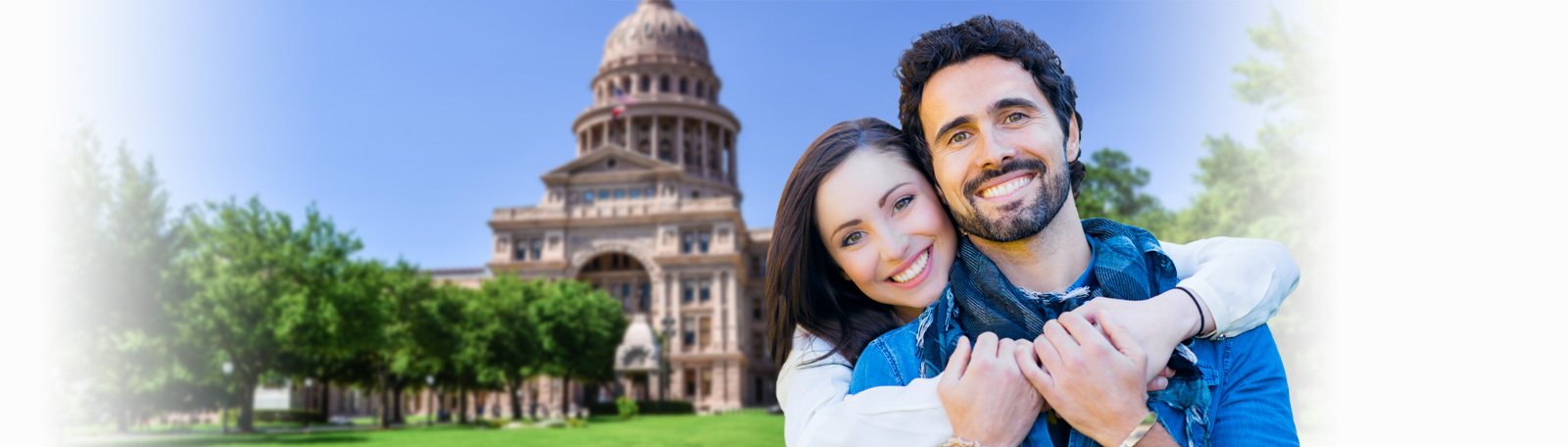 Couple at the Texas Capitol Bulding in Austin