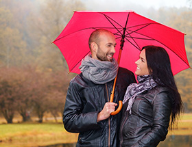 Couple in a Portland park