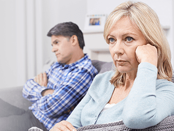 couple looking upset codependent