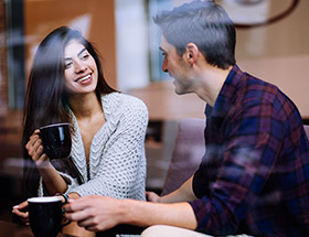 Couple on a coffee date