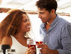 Couple on a date in San Antonio