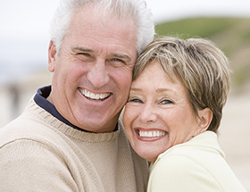 thrilled older couple doing a spot of senior dating