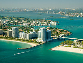 birds-eye view of Miami