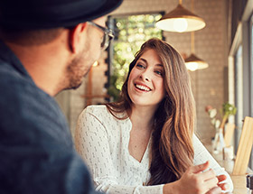 Couple on a coffee date