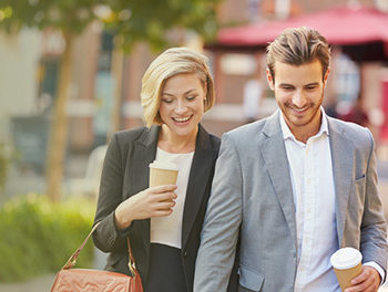 Couple having a long chat with no awkward silences