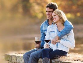 couple on jetty