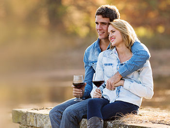 couple on jetty