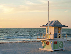 Lifeguard tower at Clearwater Beach