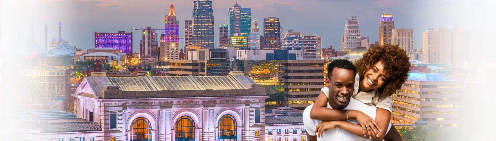 Hero image showcasing a vibrant couple, representing Elite Singles in Kansas City.